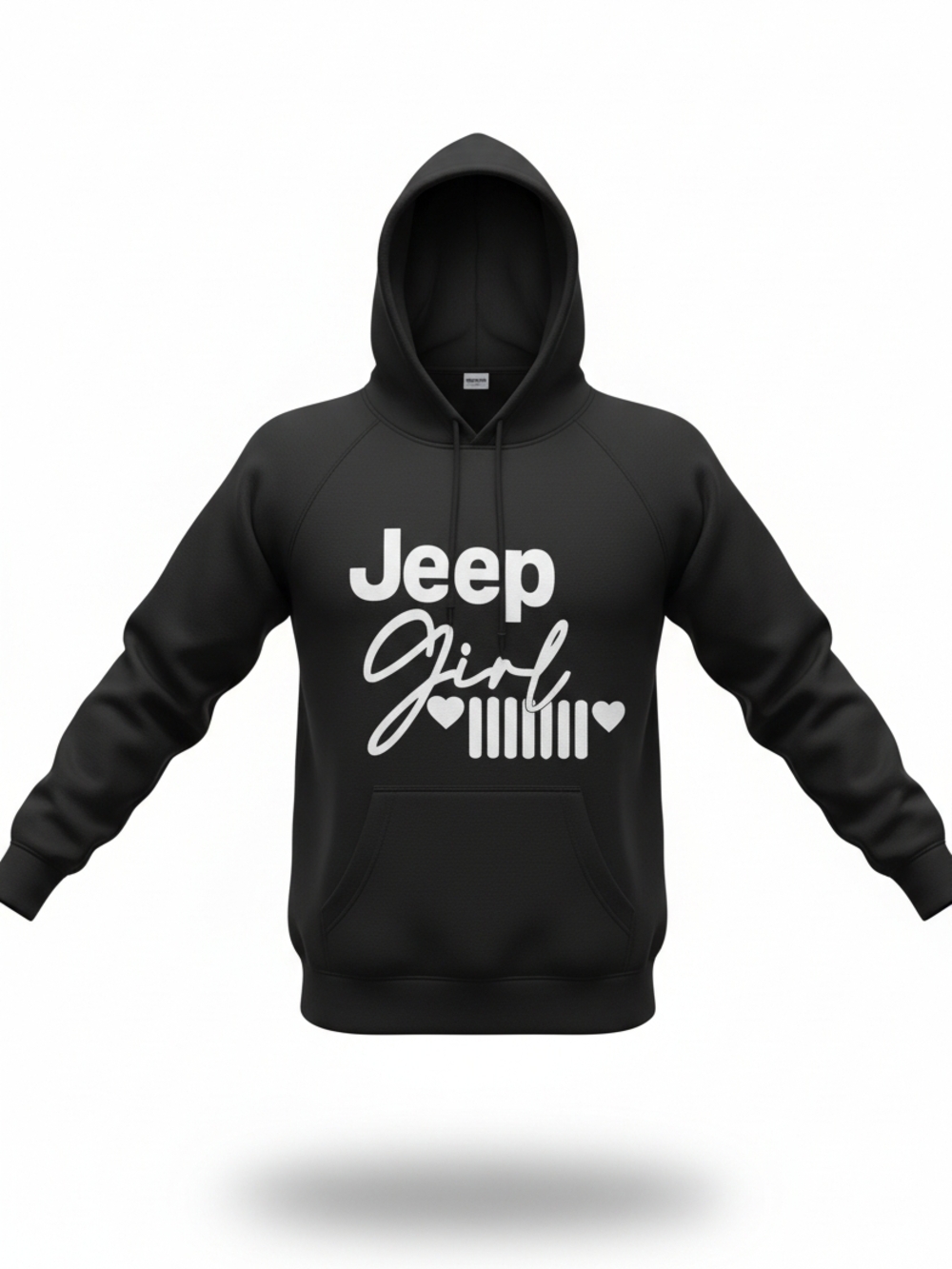 Jeep Girl Black Hoodie - Jeep Girl Pullover Sweatshirt